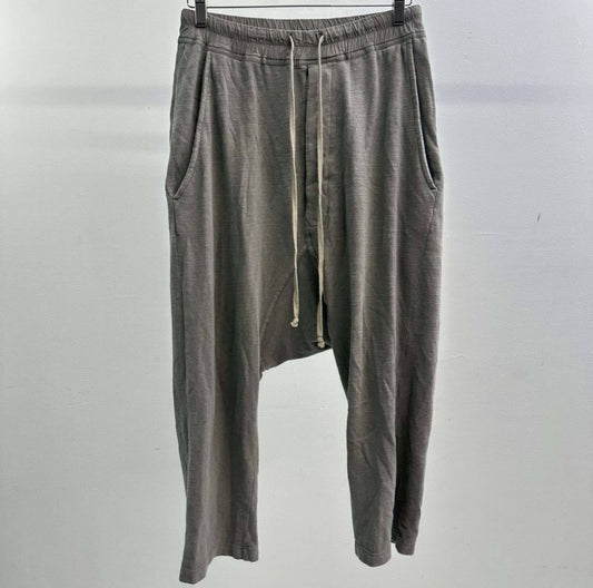 Rick Owens Felpa Drop Crotch Cropped Pants