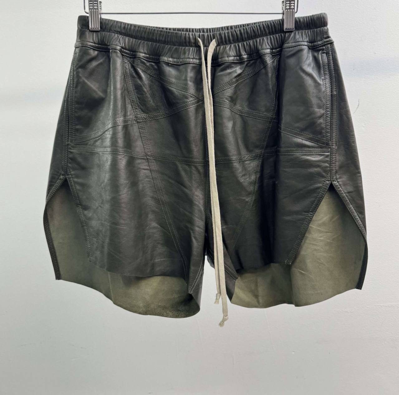 Rick Owens Leather Boxing Shorts