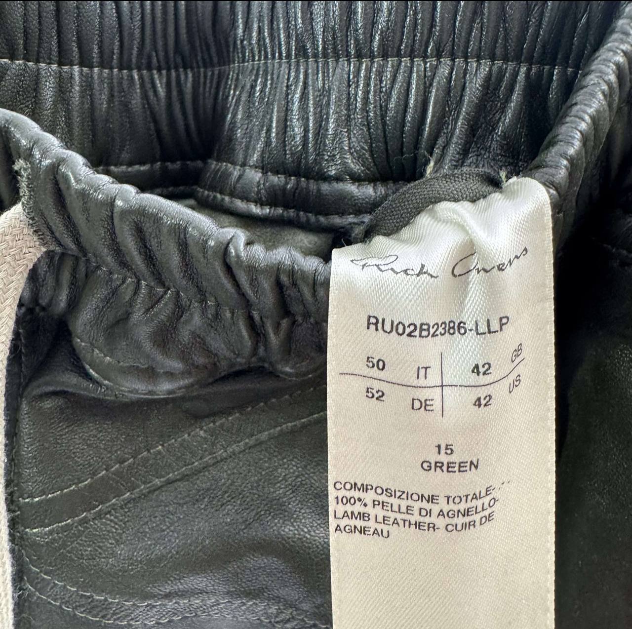 Rick Owens Leather Boxing Shorts